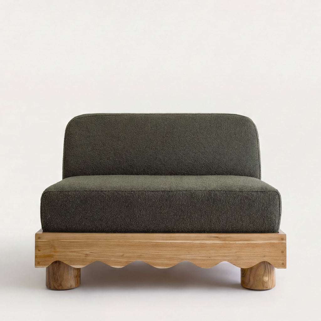 Wave Lounger - Forrest Boucle